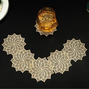 NWOT | Elegant Gold Lace Placemats Set